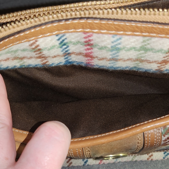 Highly Sought Out Vintage Coach F13390 Tattersall Tweed Satchel - Picture 3 of 12